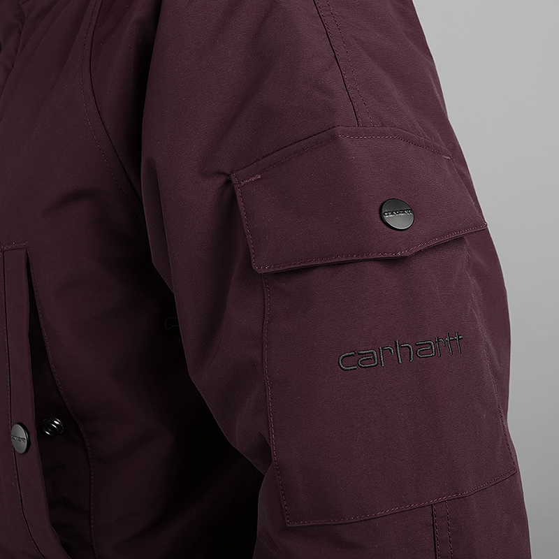 мужская бордовая куртка Carhartt WIP Anchorage Parka I021866-black - цена, описание, фото 4